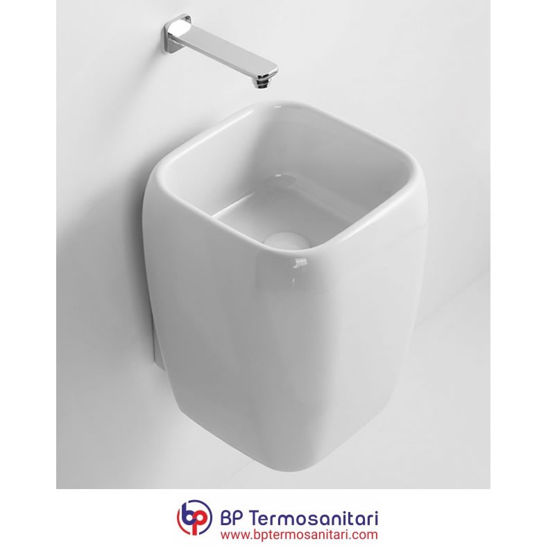Lavabo mezza colonna sospeso o da appoggio - Collezione Shui