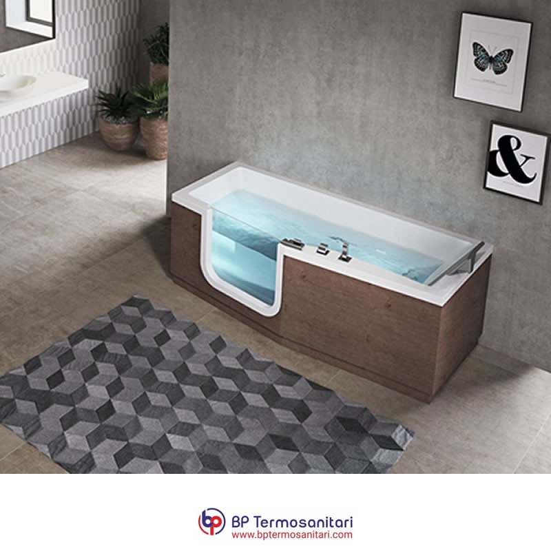 Vasche - Iris - Vasca con accesso facilitato, pannelli in acrilico o in laminato - idromassaggio