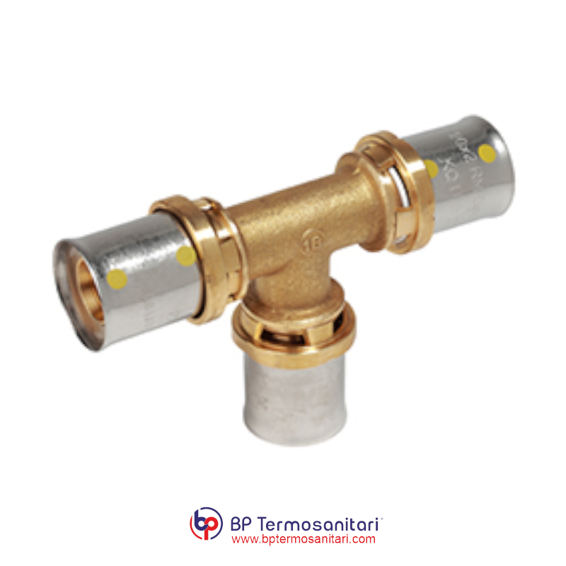 RM150-G Raccordo a Tee, a pressare multipinza